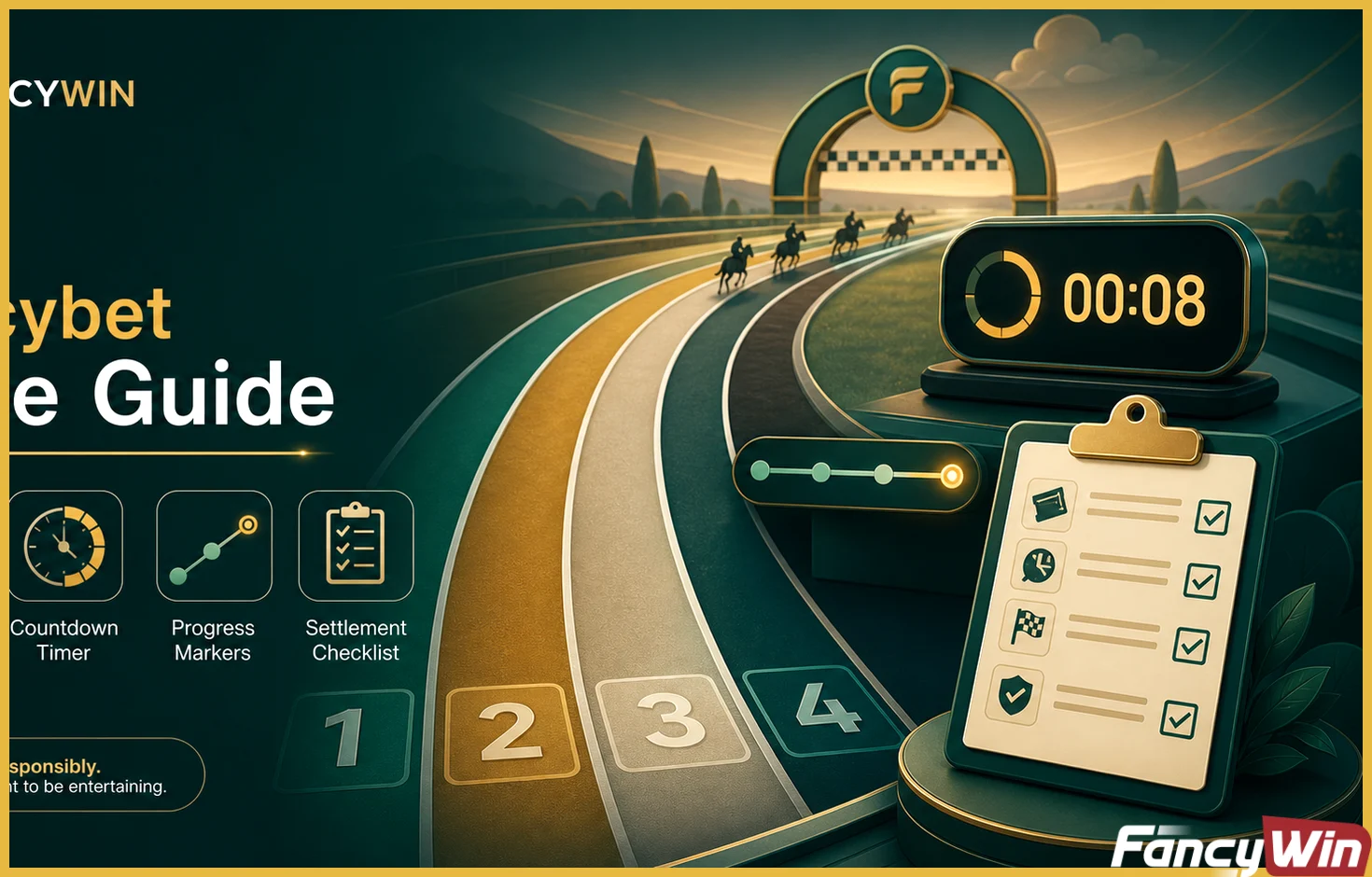 Fancybet Raceের timer, lane ও settlement guide visual
